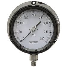 400 PSI Pressure 4.5" Dia. Dry Flange Panel Mount 1/4" NPT ...