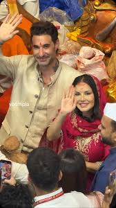 sunny leone and her hubby daniel weber clicked at lalbaugcha ...