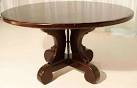 Wood round dining table