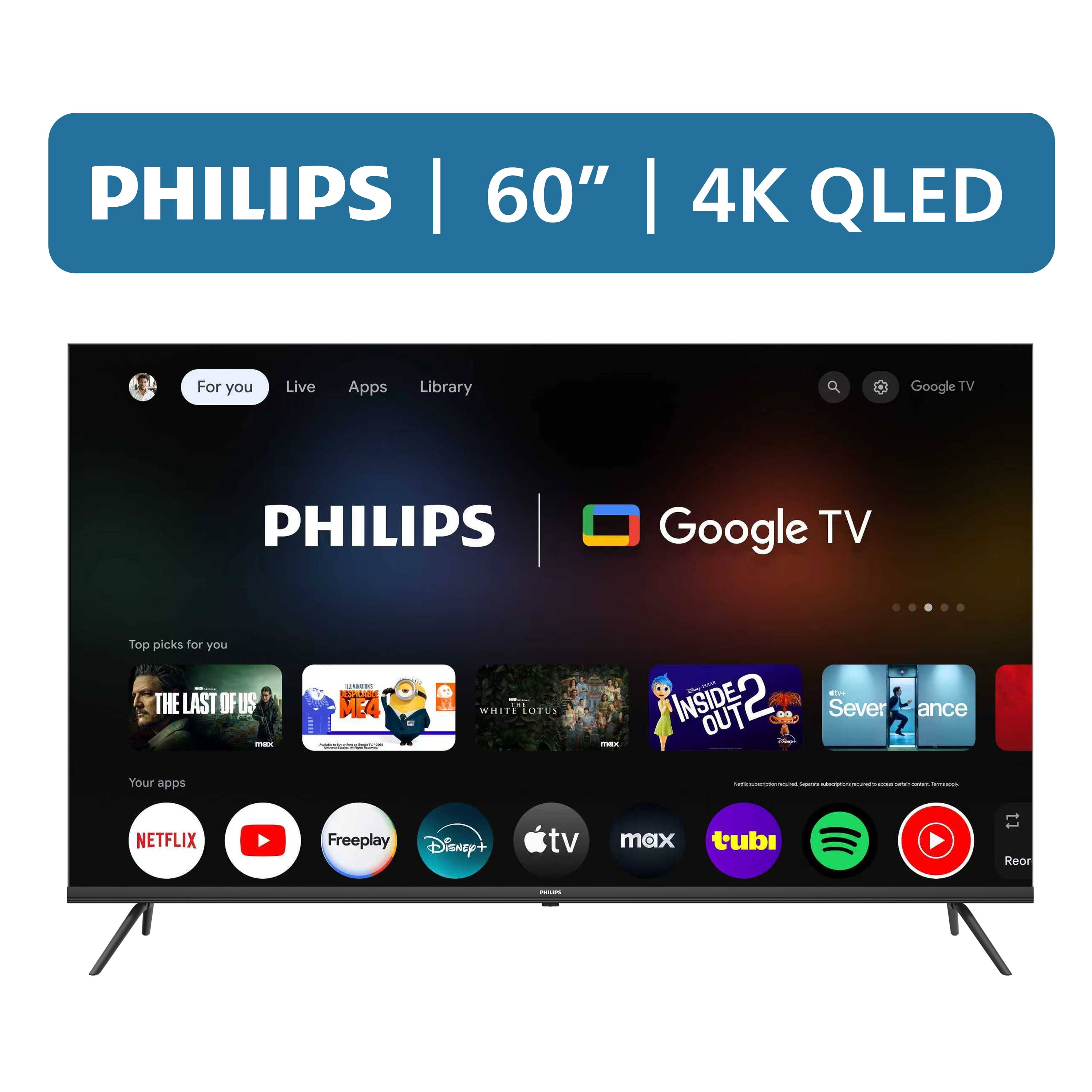 Philips 75 inch Class Qled 4K UHD Google Smart TV
