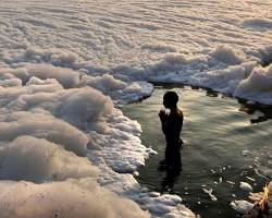 Image of Yamuna River, India pollution