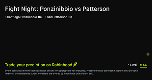 July 25, 2026: Fight Night: Ponzinibbio vs Patterson MMA Prediction Market