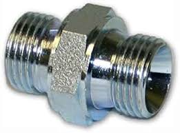Hydraulic male/male adaptor - 1/2" x 1/2" BSPP 60° cone ...