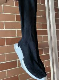 RICK OWENS X Adidas Level sock runner Sneaker 2k17 black suede US 8 Box | eBay - Product from eBay