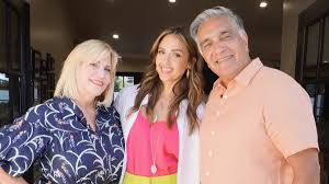 Jessica Alba shares RARE photo with her parents Cathy and Mark as she makes 
over their backyard with a pool an