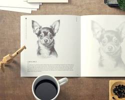 Afternoon Tea dog mug realistic illustrationの画像