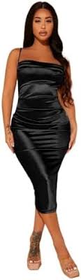Women's Black Sleeveless Cami Maxi Long Dress Backless Dress at Amazon Women's Clothing store - Product from Amazon.com