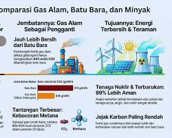 Energi Fosil batubara minyak bumi gas alam, buatan AI