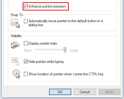 Enhance pointer precision box