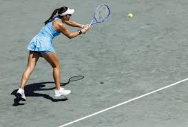 Jessica Pegula celebrates her victory at the Charleston Open