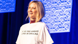 Fort Worth Mayor Mattie Parker wears 'Life is Too Short to Live in Dallas' 
shirt