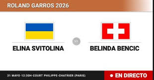 Elina Svitolina - Belinda Bencic, en directo hoy: sigue el partido de Roland Garros WTA
