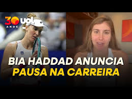 Bia Haddad anuncia pausa na carreira como tenista: 'É um até breve'