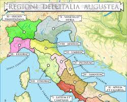 Immagine di Mappa dell'Italia Romana con diverse categorie di città