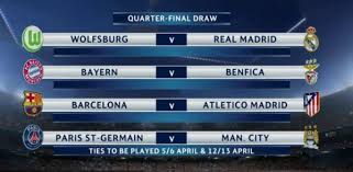 Hasil gambar untuk perempat final liga champion 2016