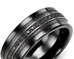 Image of Black Diamond Ring for men