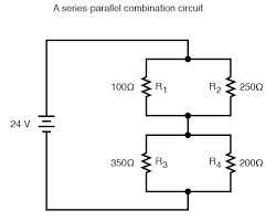 Image of combination circuit with resistors in series and parallel