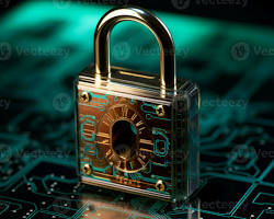 Image of padlock symbol representing online security