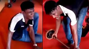 Innovative punishment! Thief breaks into gym, watch how locals punish him