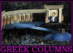 Image result for OBAMA TEMPLE COLUMNS