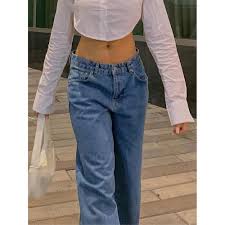 Amazon.com: Low Waist Jeans for Women Baggy Jeans Straight Leg Pants Denim Trousers Vintage Loose Blue Washed Mom Jeans Blue S : Clothing, Shoes & Jewelry