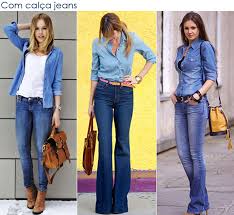 Resultado de imagem para camisa jeans look