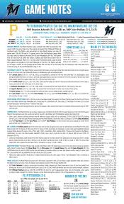 Miami Marlins game notes for August 13, 2026
