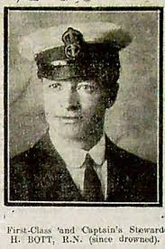Herbert John Bott. Officer&#39;s Steward 2nd Class Herbert John Bott Royal Navy. H.M.S. &quot;Torrent&quot; 23/12/1917. &quot;Torrent&quot; was torpedoed off the Maas Lightship ... - bott-hj-press