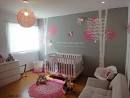 Images correspondant deco chambre bebe fille rose et gris noir