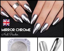 Hình ảnh về Silver mirror nails