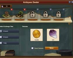 Échanger des diamants contre d'autres ressources ou objets dans le marché de Forge of Empires