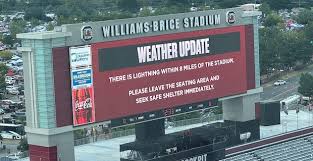 LIGHTNING NEAR WILLIAMS-BRICE STADIUM