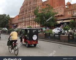 Hawa Mahal Jaipur Pink City street view photo, AI generated