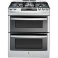 Stainless steel double oven gas range