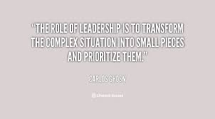 The role of leadership is to transform the complex situation into ... via Relatably.com