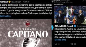Dal Milan a Zanetti, il mondo del calcio ricorda Franco Baresi