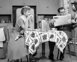 I Love Lucy 1951 TV series Lucille Ball as Lucy Ricardo Desi Arnaz as Ricky Ricardo Vivian Vance William Frawley black and white television stills iconic scenes chocolate factory grape stomping vitameatavegamin, AI generated