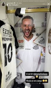 Memphis brinca com Neymar antes de jogo do Corinthians na Vila: "Tem lugar para você aqui"