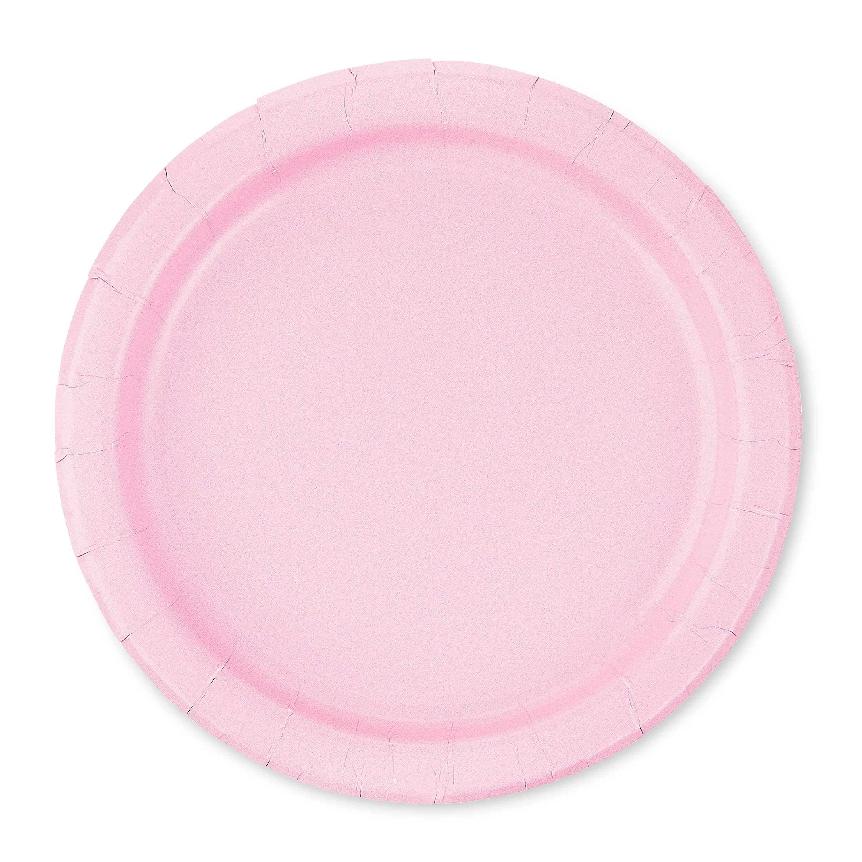 Disposable Paper Plates 7" Light Pink