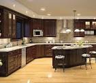 Brown kitchen cabinets