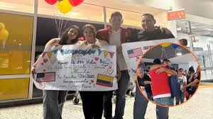 Así fue el emotivo reencuentro de una familia de Bucaramanga con su hijo que fue detenido por el ICE en Estados Unidos