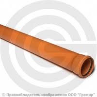 Труба НПВХ (ПВХ) канализационная рыжая Дн 110х3,2 ...