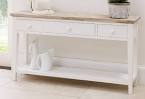 White painted console table