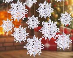 Image of Paper Snowflake Decorations