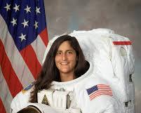 Image of Sunita Williams in a spacesuit