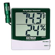 Extech - 14 to 140°F, 10 to 99% Humidity Range, Thermo ...