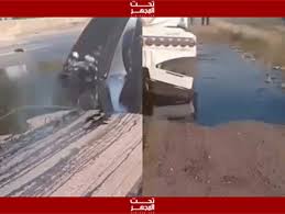كارثة على طريق حمص - طرطوس.. تسرب نفطي ضخم يشل الحركة ويهدد بوقوع حوادث خطيرة