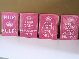 Keep Calm Mum Pink Fridge Magnets with 4 Quotes via Relatably.com