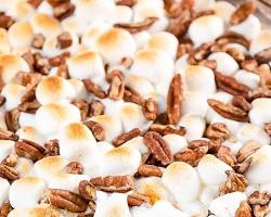 Sweet potato casserole in the oven