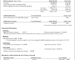 Image of Term Life Insurance policy document